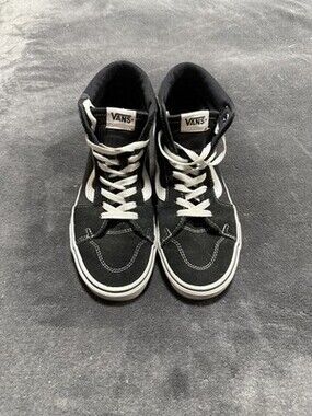 Vans Sk8-Hi Black and White High-Top Sneakers Size 8 Women's